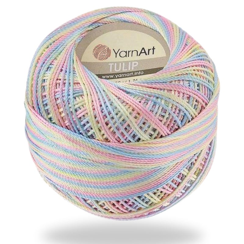 YarnArt Variegated Pastels - Yarn Art Tulip Size 10 Microfiber Thread - 50 Gram - Image 1